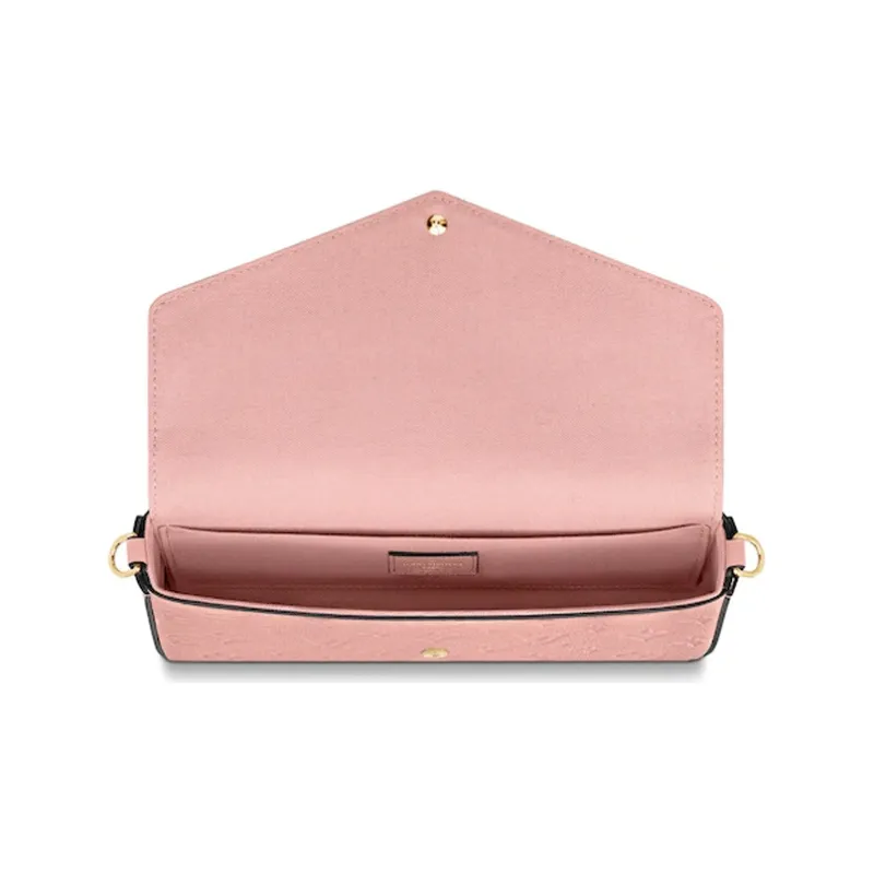 LOUIS VUITTON Félicie Pochette Monogram Empreinte Rose Poudre-3