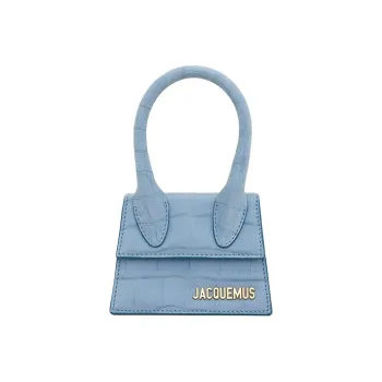 Jacquemus Suede Handbags Shoulder Bags Mini Unisex Blue