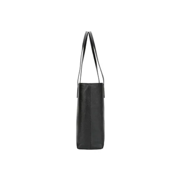 PRADA Leather Tote Bag Shopping Bag Handbag Small Size Women's Black-2