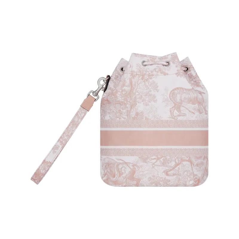 DIOR Travel Fabric Clutch Women's Pink-1