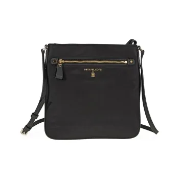 MICHAEL KORS MK Kelsey Nylon Fabric Shoulder Bag Crossbody Bag Large Size Women's Black