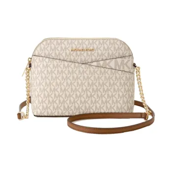 MICHAEL KORS Jet Set Travel PVC Dome Bag Commute Shoulder Bag Crossbody Bag Regular Women's Vanilla White