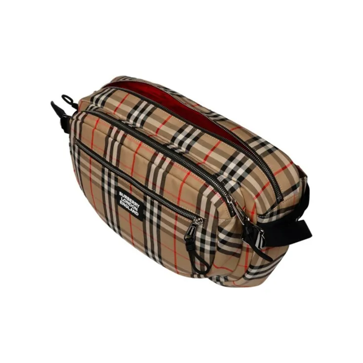 Burberry Cannon Belt Bag Vintage Check Large Beige-1