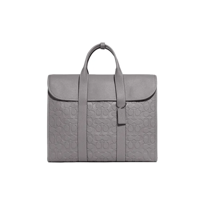 COACH Leather Briefcase Tubas Men's Gray-0