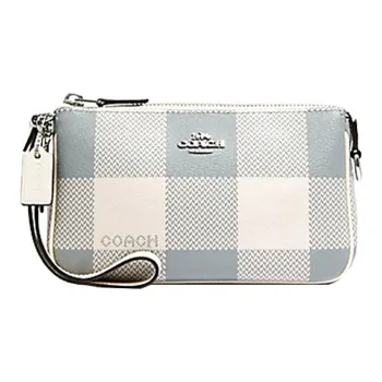 COACH Nolita Leather Mahjong Bag Shoulder Bag Wrist Bag Clutch Small Size Women's Blue