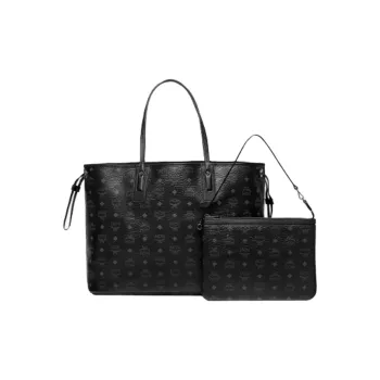 MCM Reversible Liz Shopper Visetos Large Black