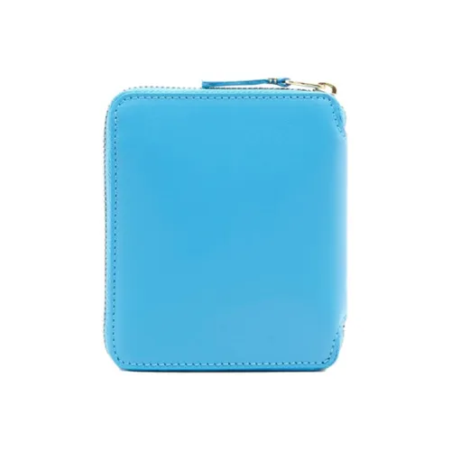 CDG Cow Leather Wallet Unisex Light Blue