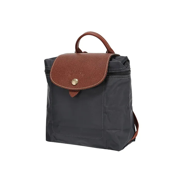 LONGCHAMP Le Pliage Nylon With Canvas Backpack Small Size Unisex Black-1