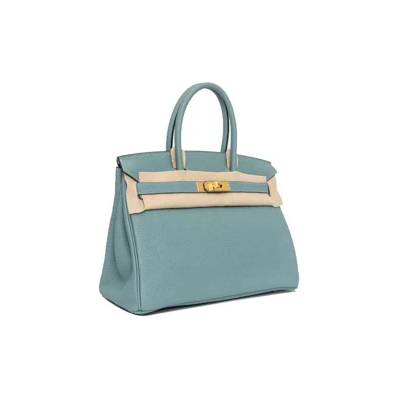 HERMES Birkin Togo Calfskin Tote Bag Shopping Bag Handbag Women's 7G Ciel Sky Blue-1