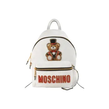 MOSCHINO Leather Backpack Women's White