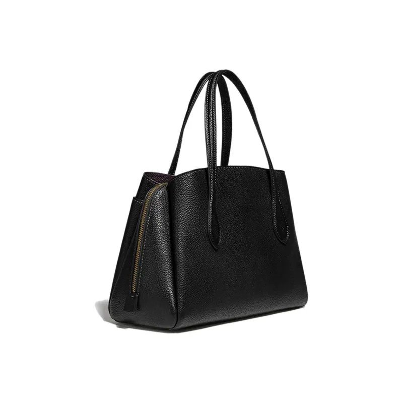 COACH Lora Canvas Handbag Large Size Women's Black-1