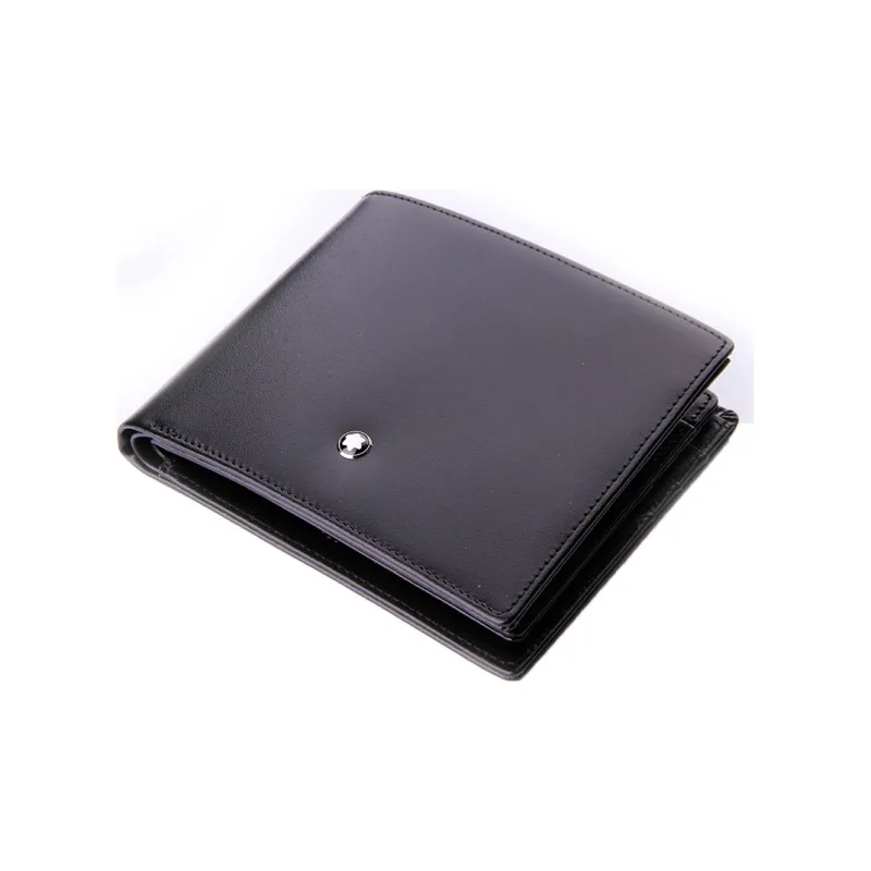 MONTBLANC Meisterstuck Cow Leather Card Clip Wallet Regular Men's Black-2