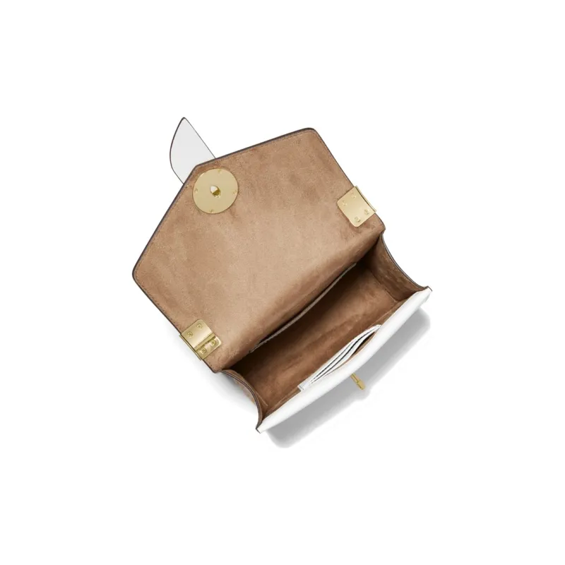 MICHAEL KORS Greenwich Coated Canvas Envelope Bag, Shoulder Bag, Crossbody Bag Small Size Women's Camel-2