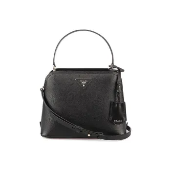 PRADA Spectrum Cow Leather Handbag Shoulder Bag Crossbody Bag Women's Black
