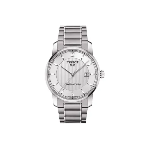TISSOT Ti Automatic Mechanical Movement Men's Watches Watch 40mm Silver Dial Titanium Watch Case Titanium Strap