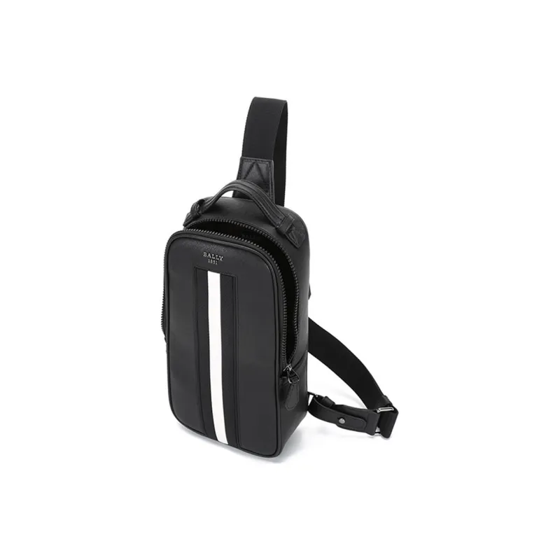 BALLY Cow Leather Sling Bag, Commute Bag, Shoulder Bag Regular Men's Black-5