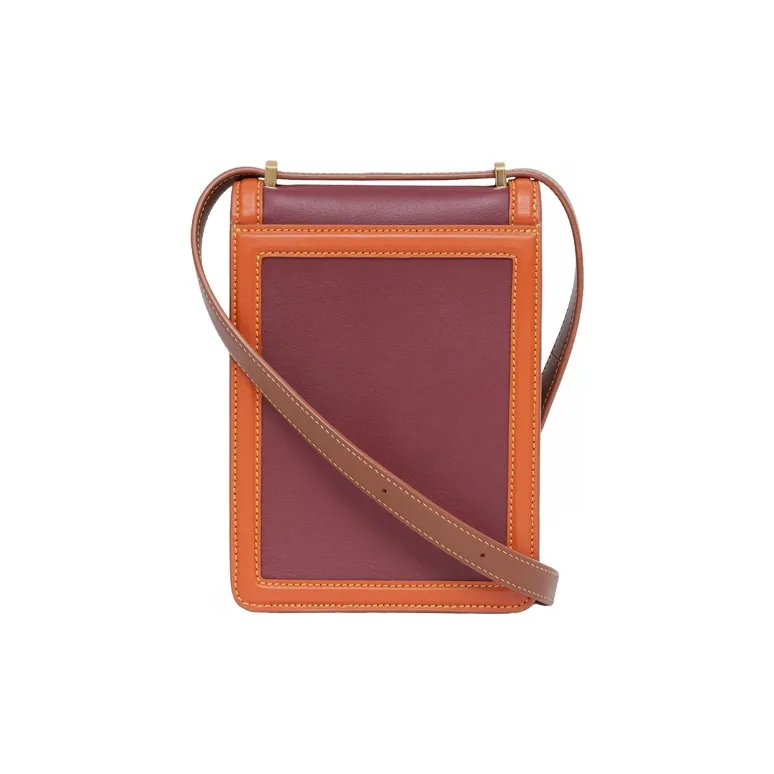 Burberry Robin Calfskin Cell Phone Pouch Shoulder Bag Crossbody Bag Handbag Women's Rose Stone Color-1
