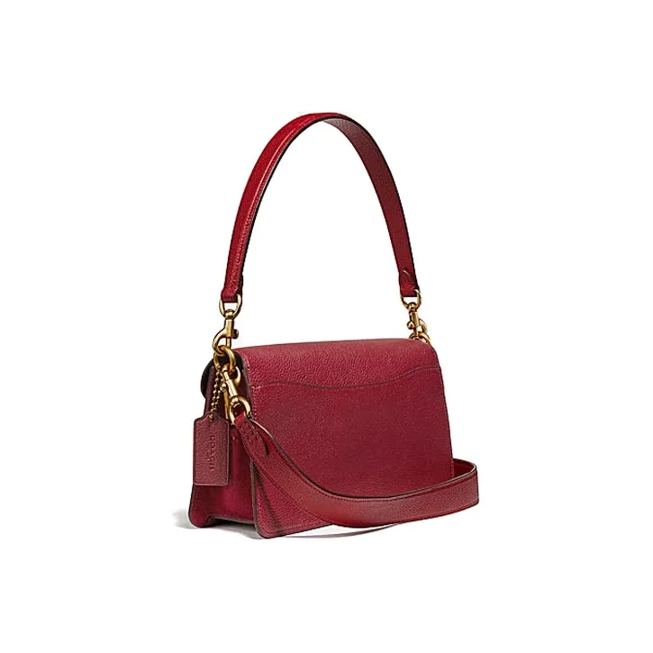COACH Cow Leather Wine God Bag Shoulder Bag Crossbody Bag Medium Size Women's Burgundy-1
