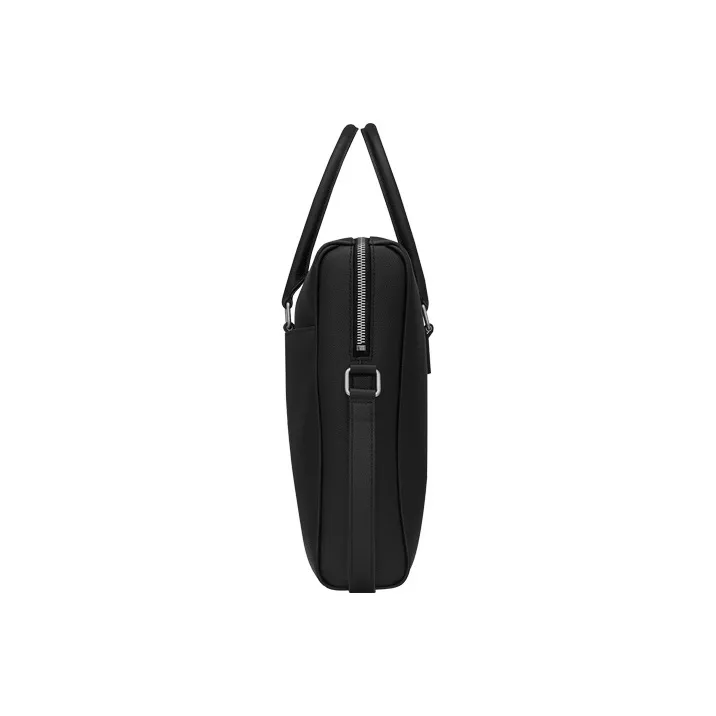 SAINT LAURENT Calfskin Leather Portable Briefcase Men's Black-2