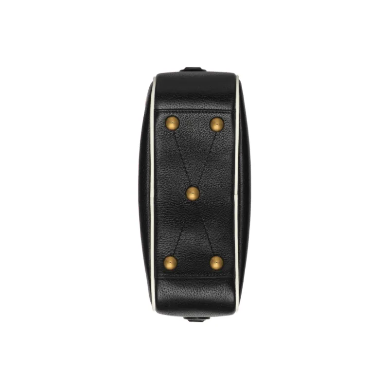 GUCCI Adidas Collaboration GUCCI X ADIDAS Leather Camera Bag, Shoulder Bag, Crossbody Bag Small Size Men's Black-5