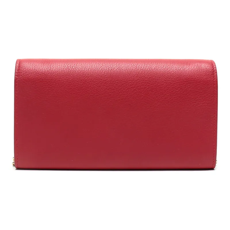 FERRAGAMO Cow Leather Crossbody Bag, Clutch, Shoulder Bag Women's Red-3
