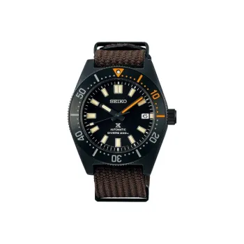 SEIKO Prospe Collection Mechanical Movement Fabric Strap Watch Men's Watch Black Dial