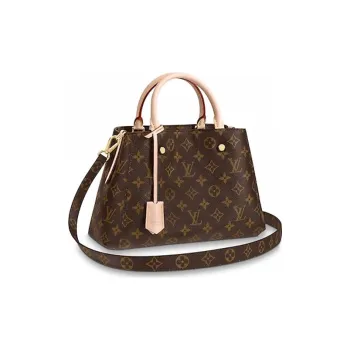 LOUIS VUITTON Montaigne Monogram BB Burgundy Lining Handbag