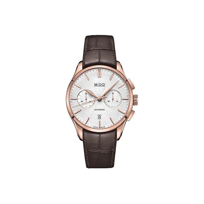 MIDO Brunner Series Automatic Mechanical Movement Men's Watches Watch 42mm Silver Dial PVD Coated Watch Case-0