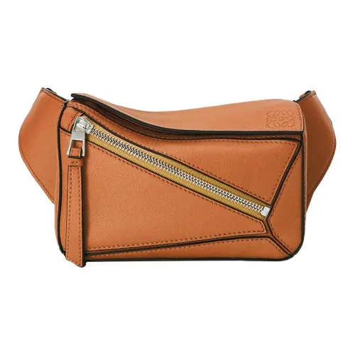 LOEWE Puzzle Bum Bag In Classic Calfskin Mini Tan