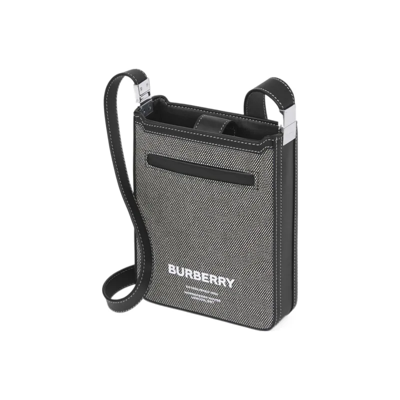 Burberry OlympiaHorseferry Cow Leather Tote Bag, Shopping Bag, Shoulder Bag, Crossbody Bag Mini Men's Black/Gray-2