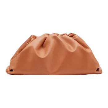 Bottega Veneta POUCH Cloud Bag Cow Leather Clutch Women's Clay Pink