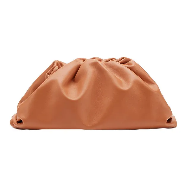 Bottega Veneta POUCH Cloud Bag Cow Leather Clutch Women's Clay Pink-0