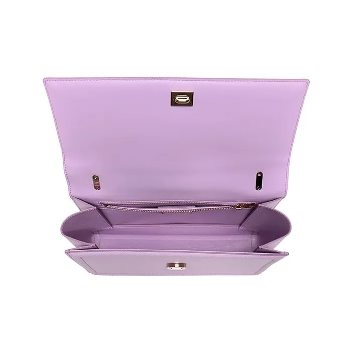 FERRAGAMO Cow Leather Crossbody Bag, Shoulder Bag Women's Pink Purple-5