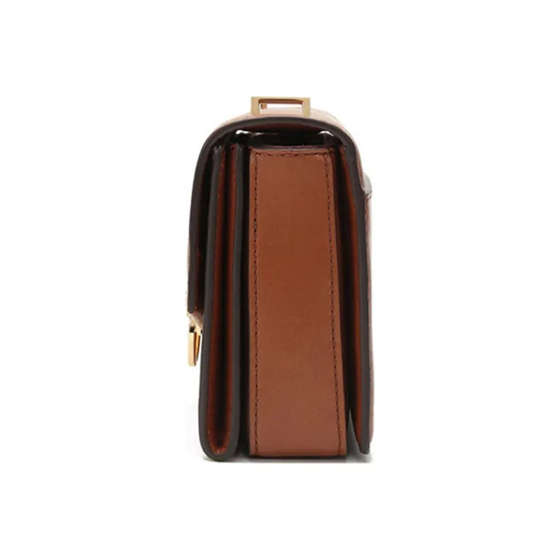 MICHAEL KORS Solid Color Leather Crossbody Bag Mini Women's Leather Brown-2