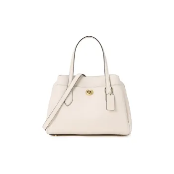COACH Cow Leather Tote Bag Shopping Bag Shoulder Bag Crossbody Bag Handbag Large Size Women's White