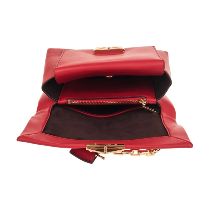MICHAEL KORS Cece Leather Crossbody Bag, Shoulder Bag Medium Size Women's Red-3