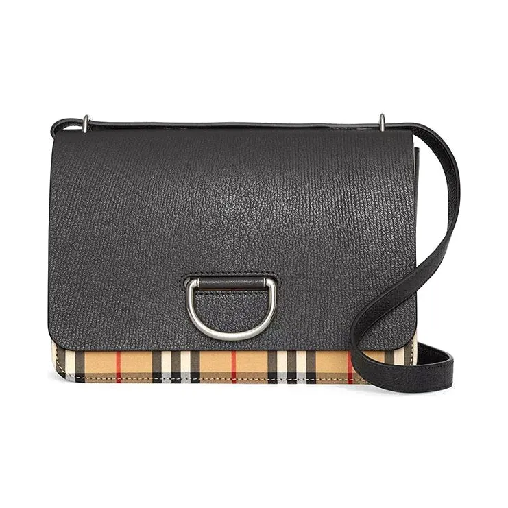 Burberry Leather Shoulder Bag Women's Black-0