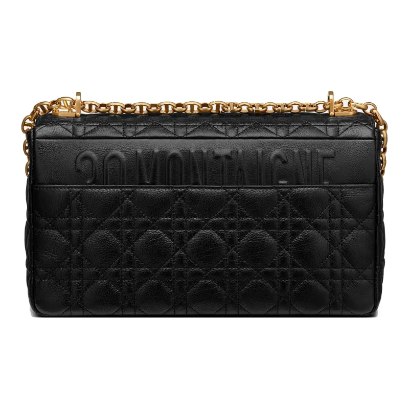 DIOR Caro Calfskin Crossbody Bag Shoulder Bag Women's Black-4