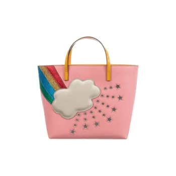 GUCCI Leather Tote Bag Shopping Bag Handbag Kids' Pink