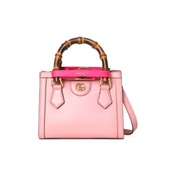 GUCCI Diana Leather Tote Bag Shopping Bag Shoulder Bag Crossbody Bag Handbag Mini Women's Candy Color/Pink