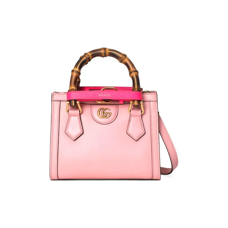GUCCI Diana Leather Tote Bag Shopping Bag Shoulder Bag Crossbody Bag Handbag Mini Women's Candy Color/Pink-0