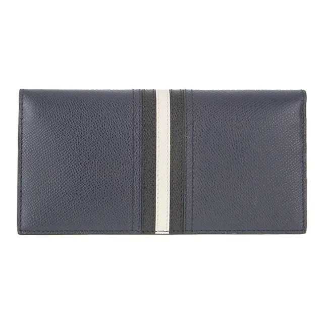 BALLY Leather Clip Wallet Men's Jadeite Blue-2