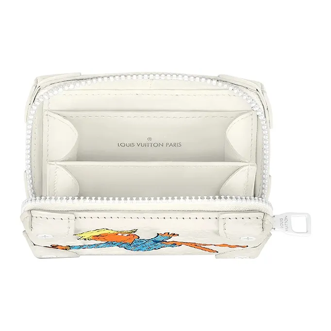 LOUIS VUITTON SOFT TRUNK Cow Leather Box Bag Small Square Bag Handheld Shoulder Bag Crossbody Bag Mini Unisex White-3