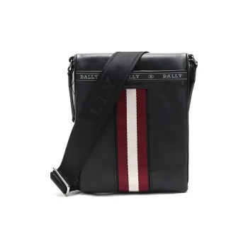 BALLY Leather Crossbody Bag Shoulder Bag Men's Black