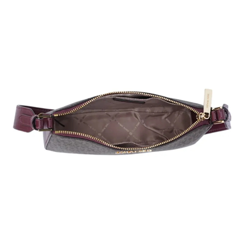 MICHAEL KORS Jet Set PVC Crossbody Bag Shoulder Bag Small Size Women's Brown & Burgundy-4