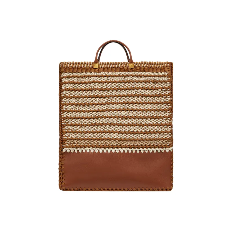 Valentino Fabric One Shoulder Handbags Men's Tawny/Beige-1