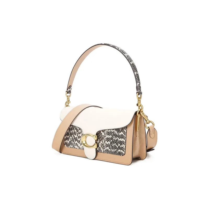 COACH Tabby Cow Leather Wine God Bag Shoulder Bag Crossbody Bag Women's Khaki Multicolor-1
