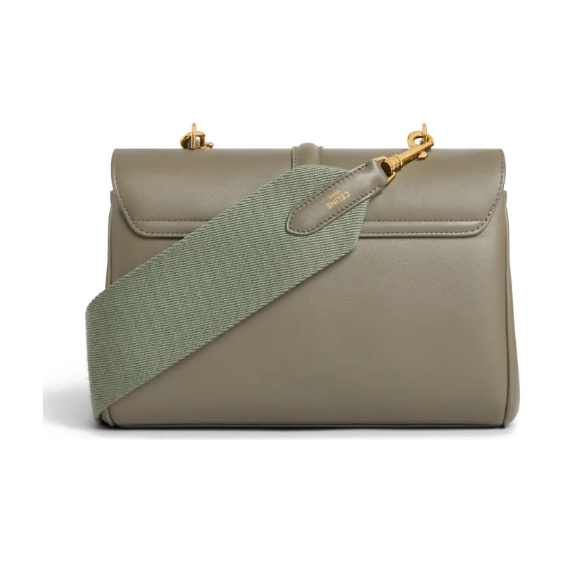 CELINE 16 Smooth Cow Leather Crossbody Bag Shoulder Bag Women's Army Green-2