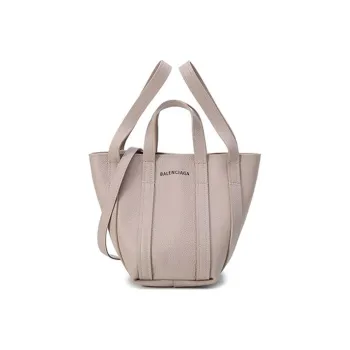 Balenciaga Cow Leather Tote Bag Shopping Bag Portable Crossbody Bag Shoulder Bag Regular Women's Taupe