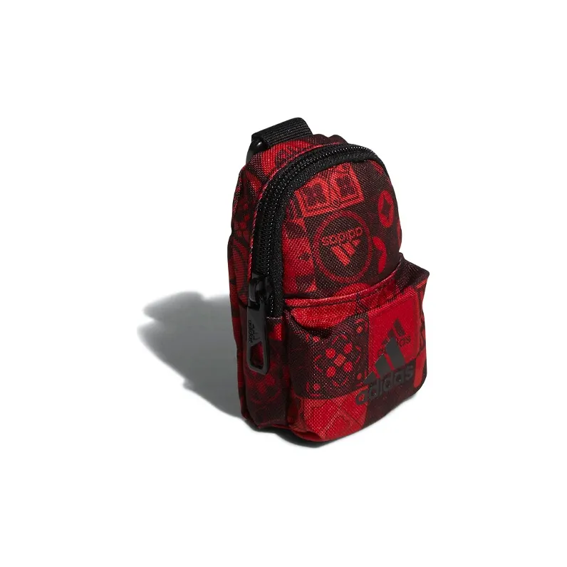 Adidas Polyester Shoulder Bag Crossbody Bag Mini Unisex Red-1